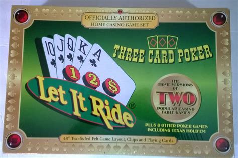 Let it Ride is a card game that is a variation of Poker. It combines large payoffs for small wagers with the drama of drawing cards to fill the Player's hands.